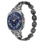 For Samsung Galaxy Watch Ultra/Ultra 2025 xDfind Diamond Stainless Steel Watch Band(Black)