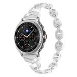 For Samsung Galaxy Watch8 / 8 Classic xDfind Diamond Stainless Steel Watch Band(Silver)