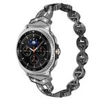 For Samsung Galaxy Watch8 / 8 Classic xDfind Diamond Stainless Steel Watch Band(Black)