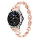 For Samsung Galaxy Watch8 / 8 Classic xDfind Diamond Stainless Steel Watch Band(Rose Gold)
