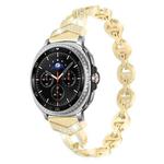 For Samsung Galaxy Watch8 / 8 Classic xDfind Diamond Stainless Steel Watch Band(Gold)