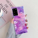 For Samsung Galaxy Note 20 Laser Marble Pattern TPU Protective Case(Purple Marble)