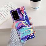 For Samsung Galaxy Note 20 Laser Marble Pattern TPU Protective Case(Purple Cloud)