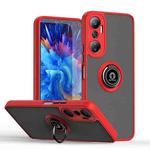For Infinix Hot 20 Q Shadow 1 Series TPU + PC Phone Case with Ring(Red)