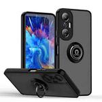 For Infinix Hot 20S Q Shadow 1 Series TPU + PC Phone Case with Ring(Black+Black)
