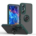 For Infinix Hot 20S Q Shadow 1 Series TPU + PC Phone Case with Ring(Dark Green)