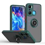 For Infinix Hot 20 Play Q Shadow 1 Series TPU + PC Phone Case with Ring(Dark Green)