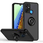 For Infinix Smart 6 Plus India Q Shadow 1 Series TPU + PC Phone Case with Ring(Black+Black)