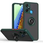For Infinix Smart 6 Plus India Q Shadow 1 Series TPU + PC Phone Case with Ring(Dark Green)