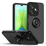 For Tecno Spark 10C Q Shadow 1 Series TPU + PC Phone Case with Ring(Black+Black)