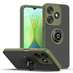 For Tecno Spark 10C Q Shadow 1 Series TPU + PC Phone Case with Ring(Army Green)