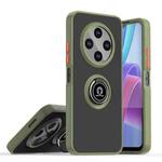 For Tecno Spark 30C Q Shadow 1 Series TPU + PC Phone Case with Ring(Army Green)