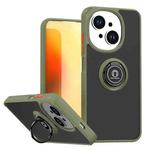 For Tecno Spark Go 1 / Go 2025 Q Shadow 1 Series TPU + PC Phone Case with Ring(Army Green)