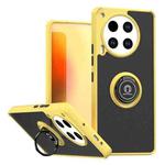 For Tecno Camon 30 4G Q Shadow 1 Series TPU + PC Phone Case with Ring(Yellow)