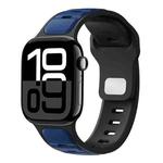 For Apple Watch 42mm / 41mm / 40mm / 38mm Two-color Liquid Silicone Watch Band(Midnight Blue Black)