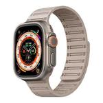 For Apple Watch 46mm / 49mm / 45mm / 44mm Cylinder Magnetic Two-color Loop Silicone Watch Band(Starlight)
