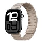 For Apple Watch 42mm / 41mm / 40mm / 38mm Cylinder Magnetic Two-color Loop Silicone Watch Band(Starlight)