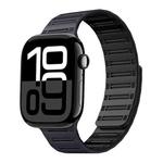 For Apple Watch 42mm / 41mm / 40mm / 38mm Cylinder Magnetic Two-color Loop Silicone Watch Band(Midnight Color Black)