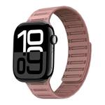 For Apple Watch 42mm / 41mm / 40mm / 38mm Cylinder Magnetic Two-color Loop Silicone Watch Band(Oxford Pink Rose Grey)