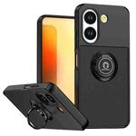 For ZTE Blade A34 / A54 Q Shadow 1 Series TPU + PC Phone Case with Ring(Black+Black)