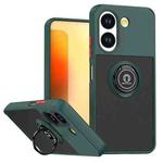 For ZTE Blade A34 / A54 Q Shadow 1 Series TPU + PC Phone Case with Ring(Dark Green)