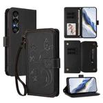 For Sony Xperia 1 VII Butterfly Love Flower Multi-card Zipper Wallet Leather Phone Case(Black)