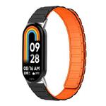 14mm xDfind I-shaped Magnetic Silicone Watch Band(Black Orange)