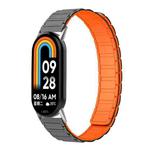 14mm xDfind I-shaped Magnetic Silicone Watch Band(Grey Orange)