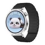 18mm xDfind I-shaped Magnetic Silicone Watch Band(Black)