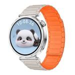 18mm xDfind I-shaped Magnetic Silicone Watch Band(Starlight Orange)