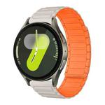20mm xDfind I-shaped Magnetic Silicone Watch Band(Starlight Orange)