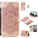 For Xiaomi Mi Note10 Lite Mandala Embossing Pattern Horizontal Flip PU Leather Case with Holder & Card Slots & Walle & Lanyard(Rose Gold)