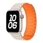 For Apple Watch 42 / 44 / 45 / 46 / 49mm xDfind I-shaped Magnetic Silicone Watch Band(Starlight Orange)