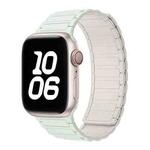 For Apple Watch 38 / 40 / 41 / S10 42mm xDfind I-shaped Magnetic Silicone Watch Band(Light Mint Starlight)