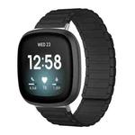 For Fitbit Versa 4 / 3 / Sense 2 / Sense xDfind I-shaped Magnetic Silicone Watch Band(Black)
