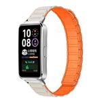 For Huawei Band 10 / 9 / 8 xDfind I-shaped Magnetic Silicone Watch Band(Starlight Orange)