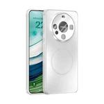 For Huawei Mate 60 ABEEL Heat Dissipation Frosted MagSafe Phone Case with Lens Film(White)