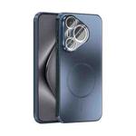 For Huawei Pura 70 ABEEL Heat Dissipation Frosted MagSafe Phone Case with Lens Film(Dark Blue)