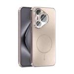 For Huawei Pura 70 ABEEL Heat Dissipation Frosted MagSafe Phone Case with Lens Film(Rose Gold)