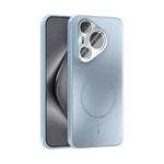 For Huawei Pura 70 ABEEL Heat Dissipation Frosted MagSafe Phone Case with Lens Film(Light Blue)