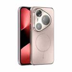 For Huawei Pura 80 Ultra 5G ABEEL Heat Dissipation Frosted MagSafe Phone Case with Lens Film(Rose Gold)