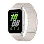 For Samsung Galaxy Fit3 SM-R390 xDfind I-shaped Magnetic Silicone Watch Band(Starlight)