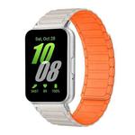 For Samsung Galaxy Fit3 SM-R390 xDfind I-shaped Magnetic Silicone Watch Band(Starlight Orange)