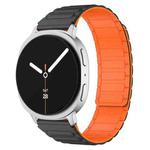 For Samsung Galaxy Watch8 / 8 Classic xDfind I-shaped Magnetic Silicone Watch Band(Black Orange)
