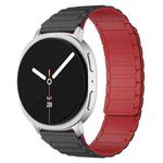 For Samsung Galaxy Watch8 / 8 Classic xDfind I-shaped Magnetic Silicone Watch Band(Black Wine Red)