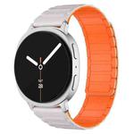 For Samsung Galaxy Watch8 / 8 Classic xDfind I-shaped Magnetic Silicone Watch Band(Starlight Orange)