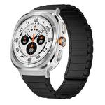 For Samsung Galaxy Watch Ultra / Ultra 2025 xDfind I-shaped Magnetic Silicone Watch Band(Black)