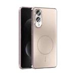 For Samsung Galaxy S25 Edge 5G ABEEL Heat Dissipation Frosted MagSafe Phone Case with Lens Film(Rose Gold)