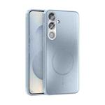 For Samsung Galaxy S25 5G ABEEL Heat Dissipation Frosted MagSafe Phone Case with Lens Film(Light Blue)