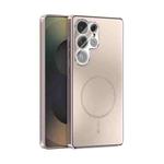 For Samsung Galaxy S25 Ultra 5G ABEEL Heat Dissipation Frosted MagSafe Phone Case with Lens Film(Rose Gold)